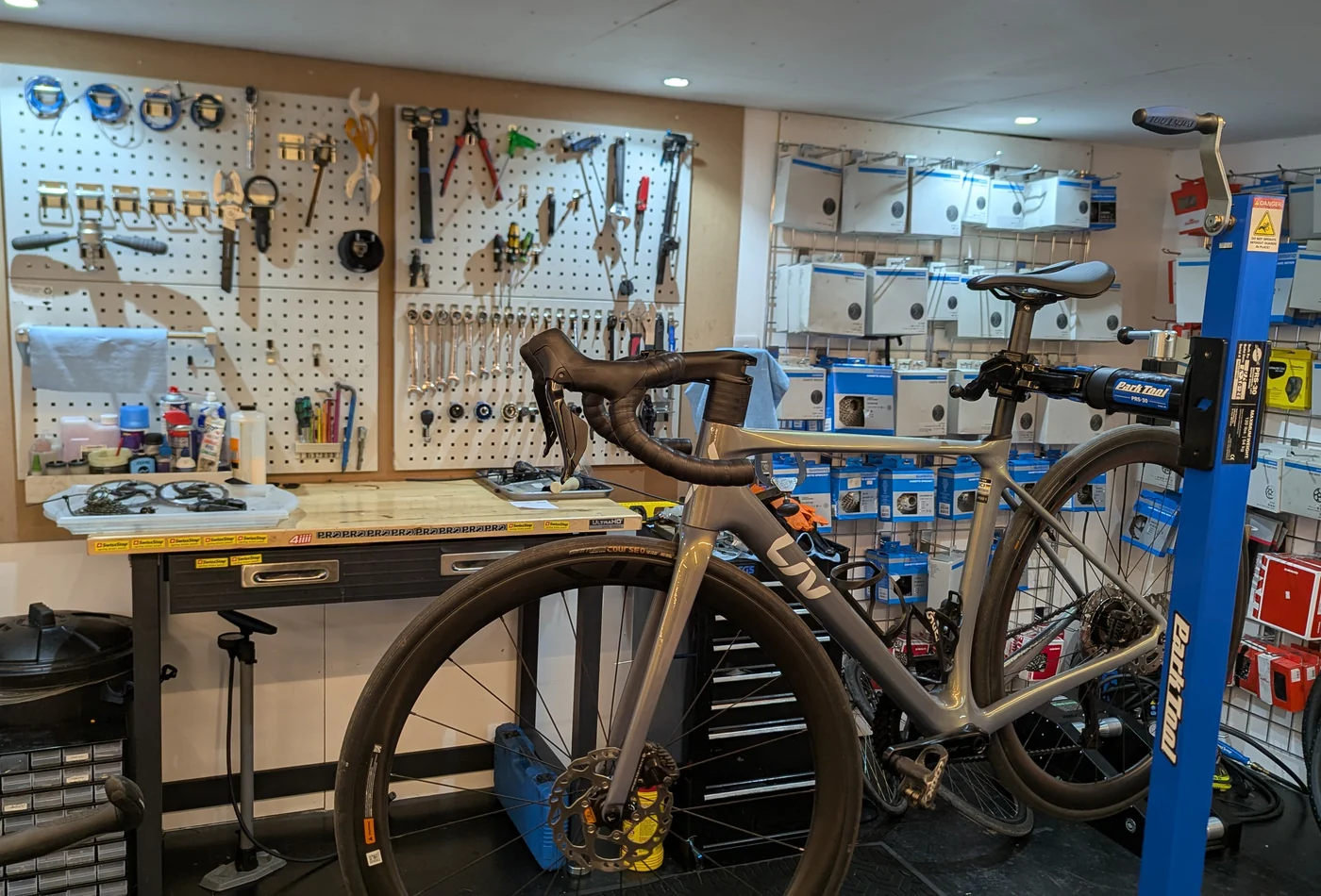 Bike workshop proof image showing the real local business where visibility tactics are tested before client rollout.